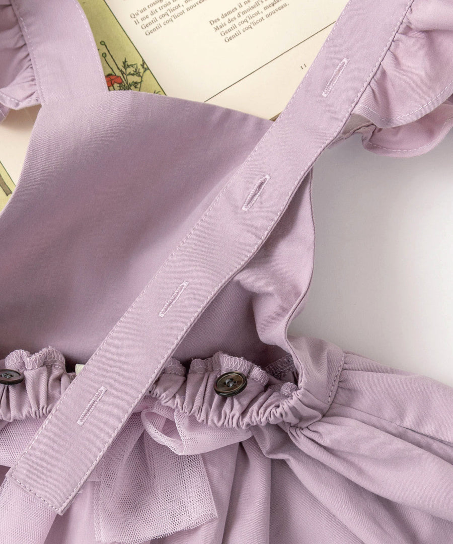 日本童裝 panpantutu 緞帶荷葉邊圍裙連身裙 90-140cm 女童款 夏季 DRESSES