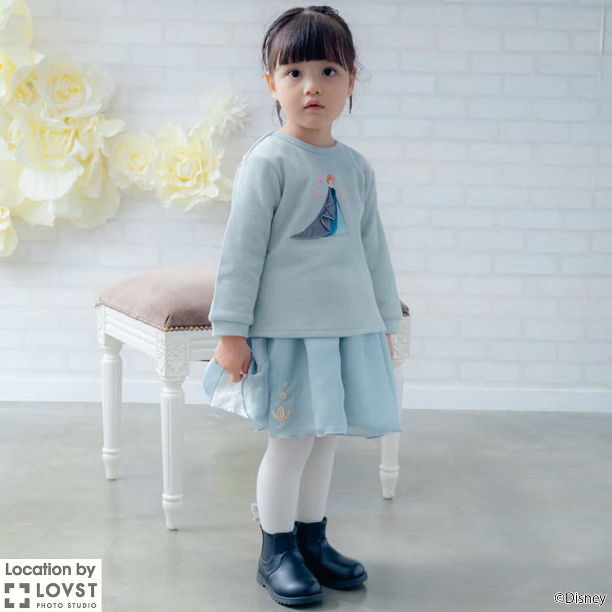 日本童裝 pe#main x Disney Princess 公主網紗短裙 80-130cm 女童款 秋季 SKIRTS
