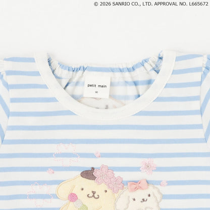 日本童裝 pe#main x 【Sanrio】刺繡圖案上衣 80-130cm 女童款 夏季 TOPS