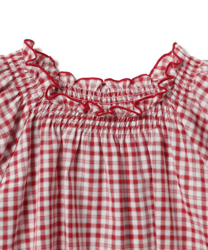 日本童裝 BEAMS mini 格紋上衣 90-130cm 女童款 夏季 TOPS