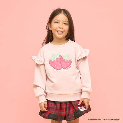 日本童裝 Ly# mine 速乾系列 士多啤梨貼花衛衣 100-150cm 女童款 冬季 TOPS