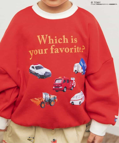 日本童裝 BREEZE x TOMICA 衛衣 80-130cm 男童款 冬季 TOPS 聖誕紅/新年紅