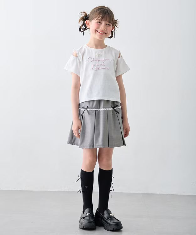 日本童裝 aF#a325 百摺短裙 110-160cm 女童款 夏季 SKIRTS