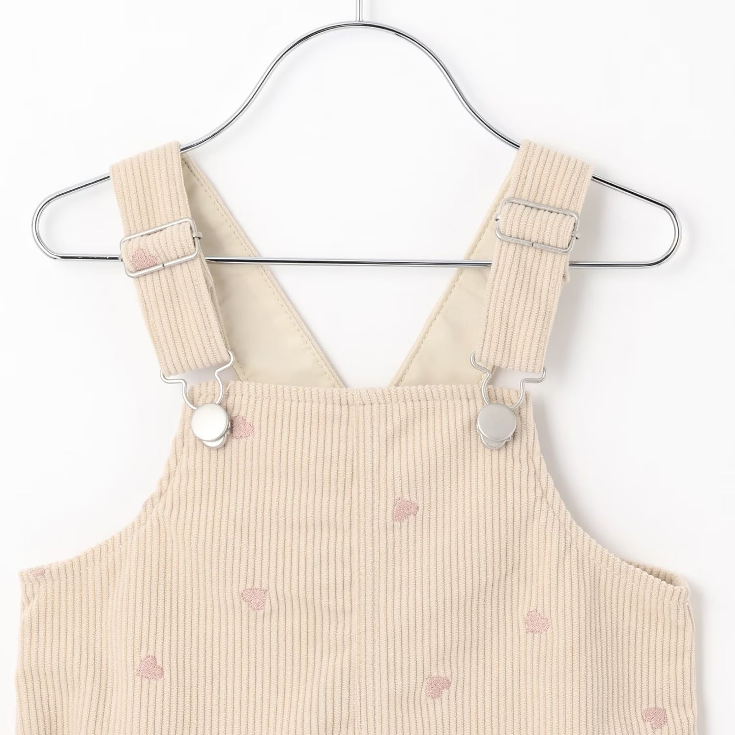 日本童裝 pe#main 心型刺繡燈芯絨背帶裙 80-130cm 女童款 冬季 DRESSES