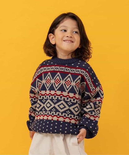 日本童裝 BREEZE 針織冷衫 80-140cm 男童款/女童款 冬季 Tops Christmas 聖誕快樂特輯 聖誕服裝/飾物配件