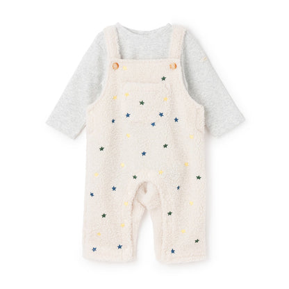 日本童裝 pe#main 星形刺繡連衣套裝 70-80cm 男童款/女童款 冬季  Jumpsuit 聖誕紅/新年紅