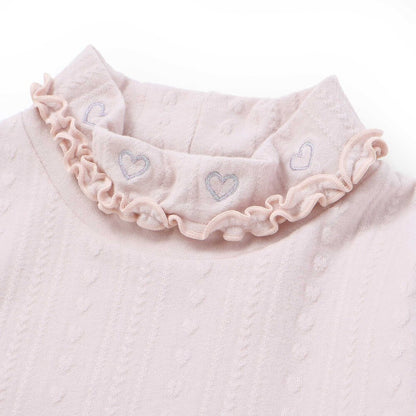日本童裝  SLAP SLIP 荷葉邊高領長袖上衣 80-130cm 女童款 冬季 TOPS