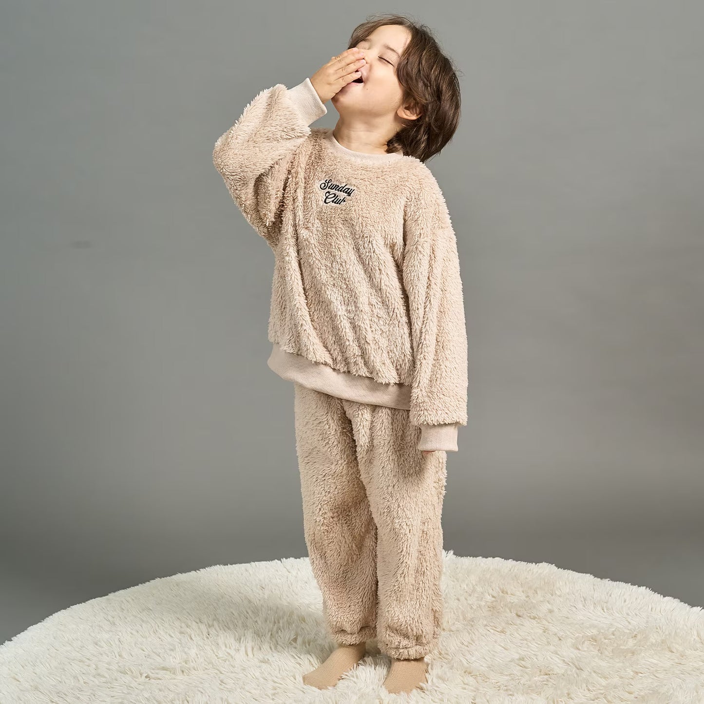 日本童裝 b・R# 絨毛睡衣套裝 100-150cm 男童款 冬季 TOPS PANTS 睡衣系列