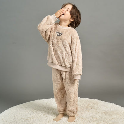 日本童裝 b・R# 絨毛睡衣套裝 100-150cm 男童款 冬季 TOPS PANTS 睡衣系列