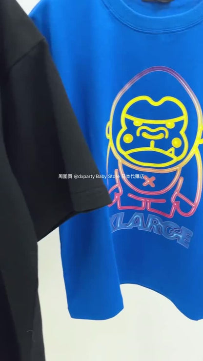 XLARGE KIDS Japanese children's clothing neon logo top 80-140cm boys' summer TOPS 