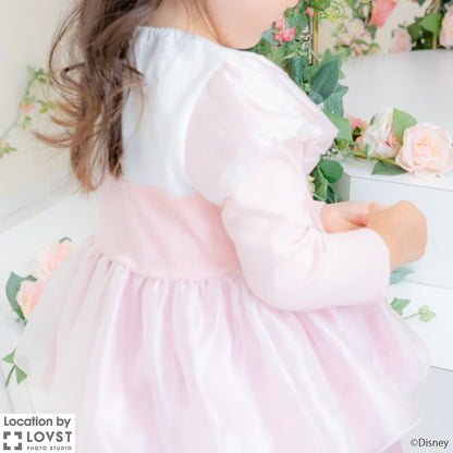 日本童裝 pe#main x Disney Princess 公主印花束腰上衣 90-130cm 女童款 秋季 TOPS