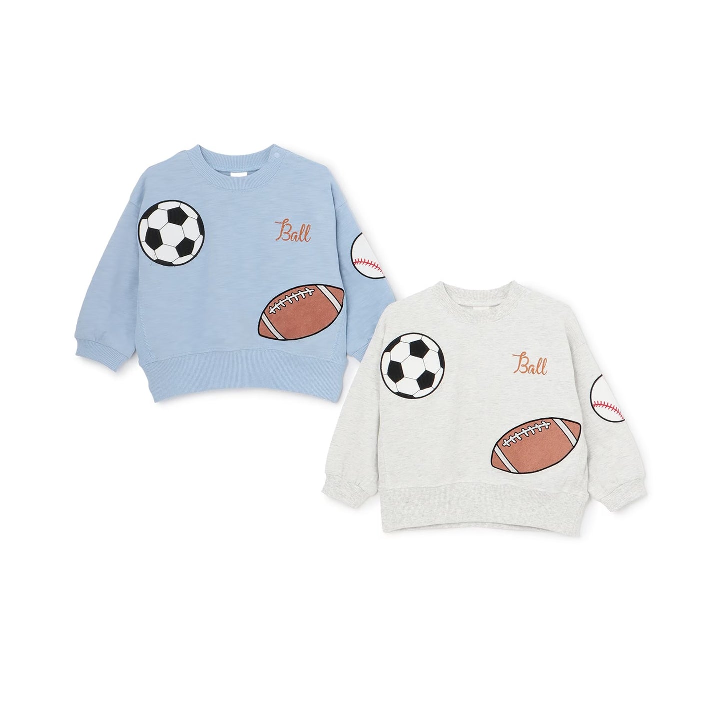 日本童裝 pe#main 球類貼花長袖上衣 80-130cm 男童款 夏季 TOPS