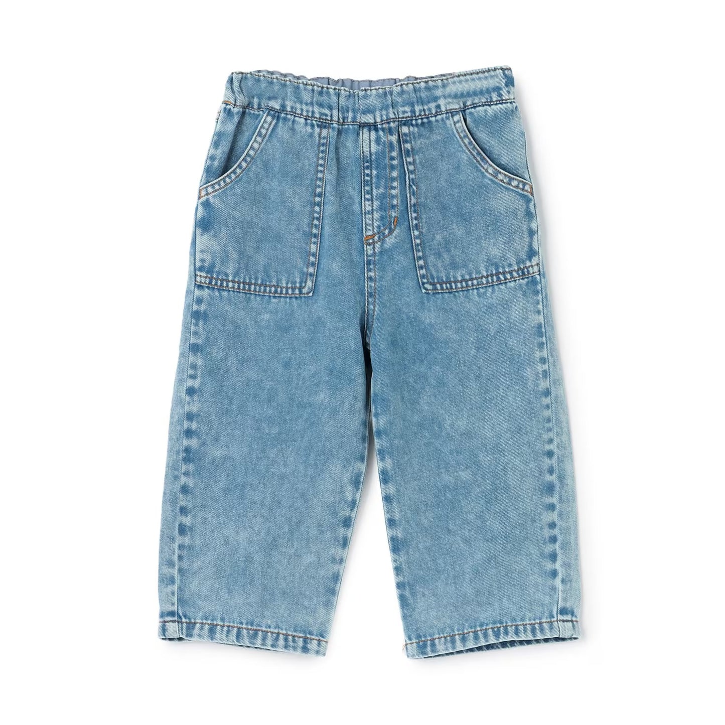日本童裝 pe#main 柔軟牛仔長褲 80-130cm 男童款 夏季 PANTS