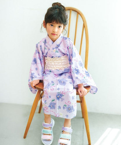 日本童裝 aF#a325 2Way 日本浴衣3件套裝 日本和服 110-140cm 女童款 夏季 OUTERWEAR DRESSES 日本夏祭慶典特輯