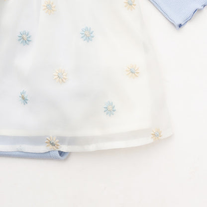 日本童裝 pe#main 花刺繡吊帶裙及連衣兩件套裝 70-80cm 女童款 初生嬰兒 夏季 Jumpsuit DRESSES