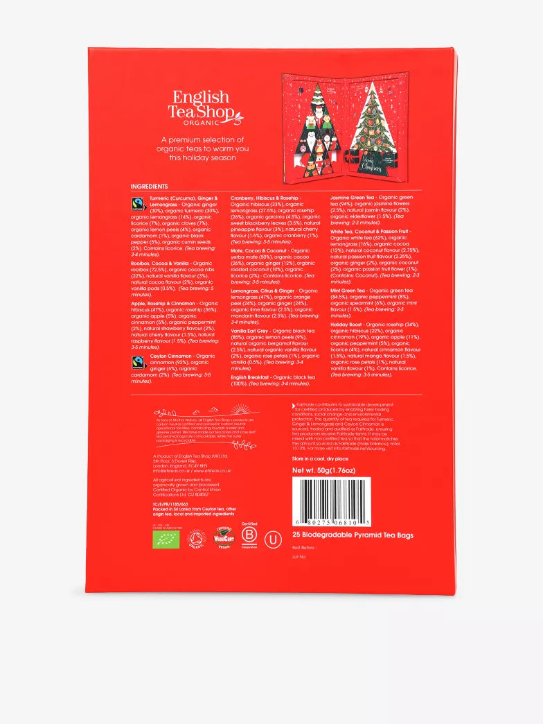 日英美直送 ENGLISH TEA SHOP Tea Book Advent Calendar 370g 聖誕倒數日曆 大人款 聖誕快樂特輯 不參與$900免運 滿$900可加$25免運到順豐站/智能櫃 Christmas Advent Calendars 2026