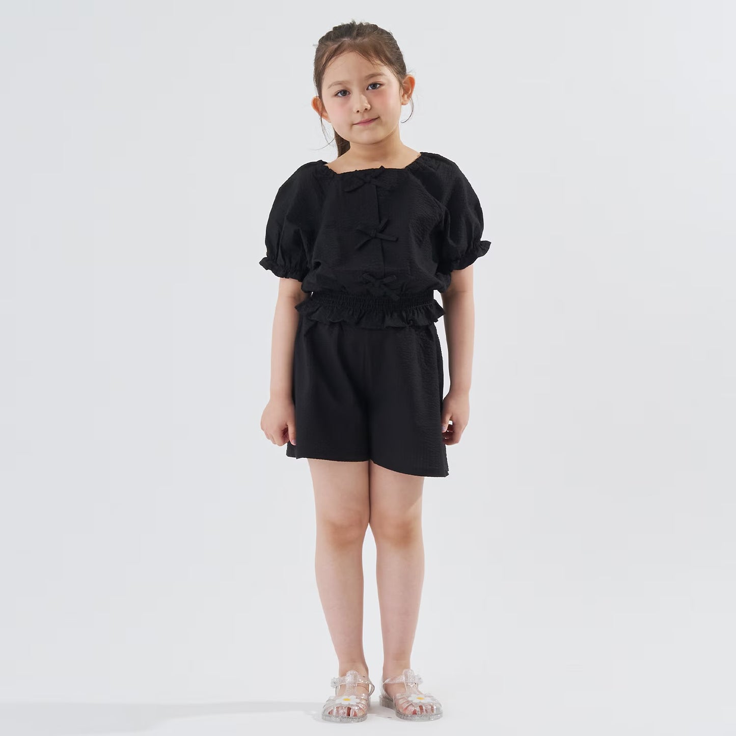 Japanese children's clothing Ly# mine tank top and shorts set 100-150cm girls summer TOPS PANTS 