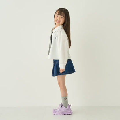 日本童裝 Ly# mine 學生妹短款襯衫 100-150cm 女童款 秋季 TOPS 萬聖節 Cosplay服裝 Halloween攪鬼特輯