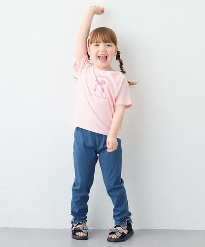 日本童裝 aF#a325 印花短袖上衣 90-160cm 女童款 夏季 TOPS