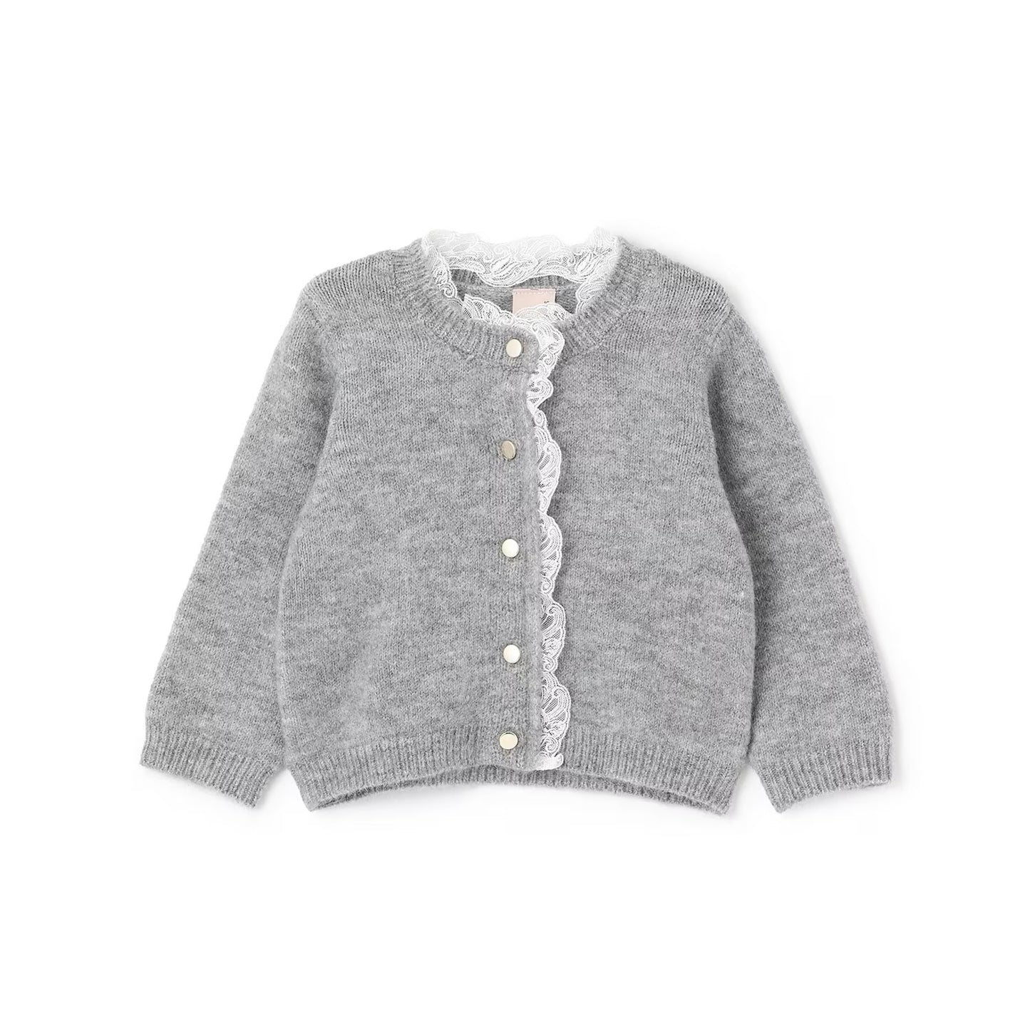 日本童裝 pe#main 蕾絲花邊針織外套 80-130cm 女童款 冬季 OUTERWEAR