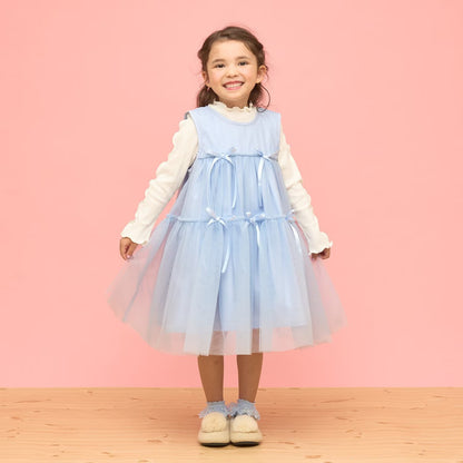 日本童裝 Ly# mine 蓬鬆薄紗多層連身裙 100-150cm 女童款 冬季 DRESSES
