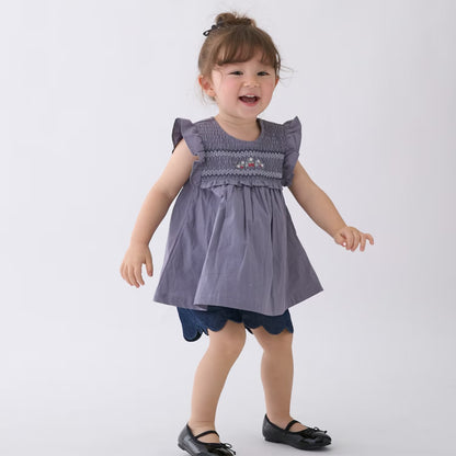 日本童裝 pe#main 士多啤梨刺繡上衣 80-130cm 女童款 夏季 TOPS