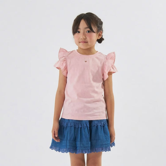 Japanese children's clothing Ly# mine tank top and shorts set 100-150cm girls summer TOPS PANTS 