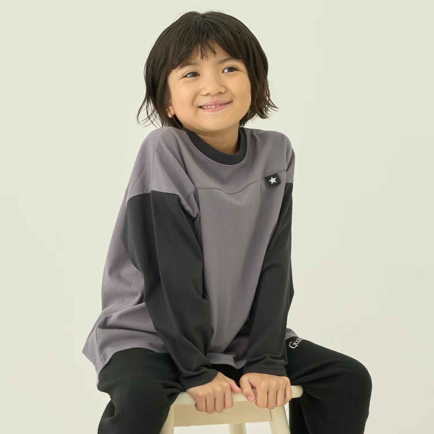 日本童裝 b・R# 防污系列 吸水速乾系列 防UV 拼色上衣 110-140cm 男童款 秋季 TOPS
