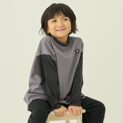 日本童裝 b・R# 防污系列 吸水速乾系列 防UV 拼色上衣 110-140cm 男童款 秋季 TOPS