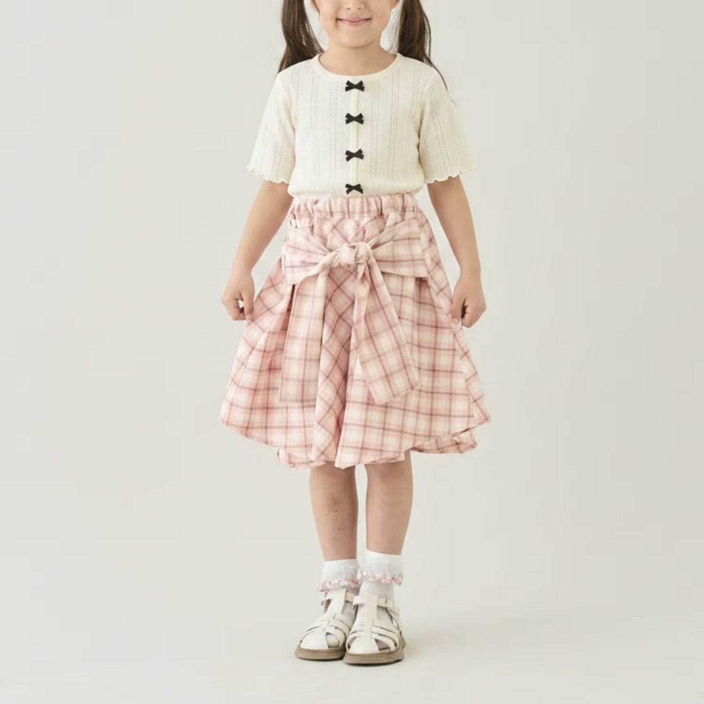 Japanese children's clothing Ly# mine tank top and shorts set 100-150cm girls summer TOPS PANTS 