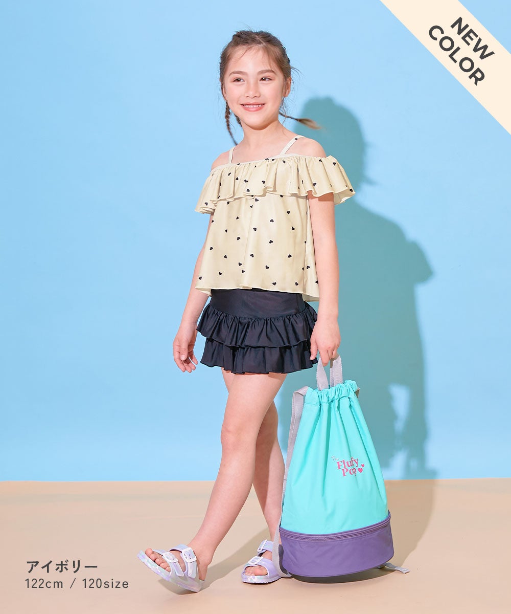 日本童裝 dev!rock 防UV 泳衣兩件套裝 100-160cm 女童款 夏季 TOPS PANTS 夏日玩水泳衣特輯