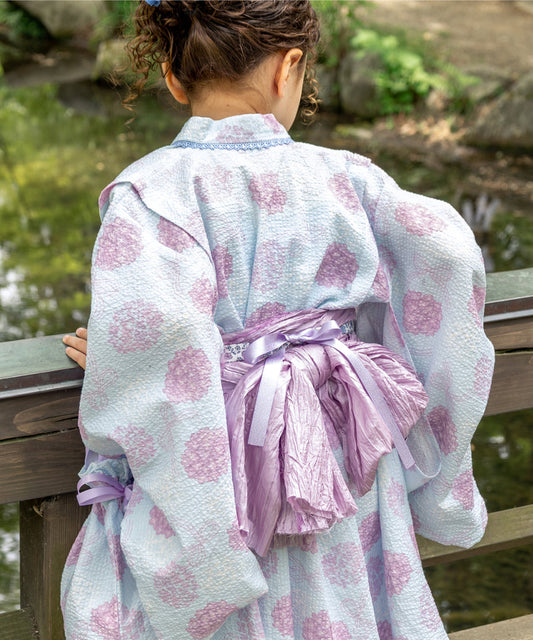 日本童裝 panpantutu 紫陽花日本浴衣 日本和服 95-150cm 女童款 夏季 DRESSES 日本夏祭慶典特輯