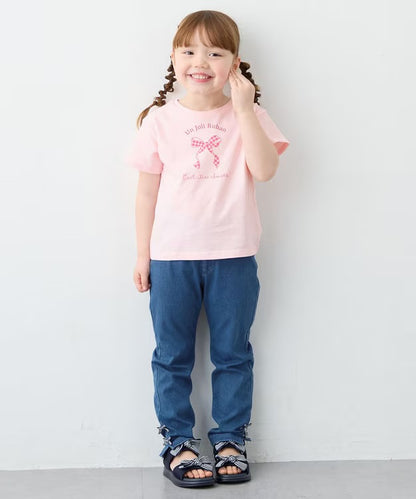 日本童裝 aF#a325 印花短袖上衣 90-160cm 女童款 夏季 TOPS
