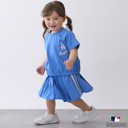 日本童裝 pe#main x 【MLB】上衣短裙兩件套裝 80-130cm 女童款 夏季 TOPS SKIRTS