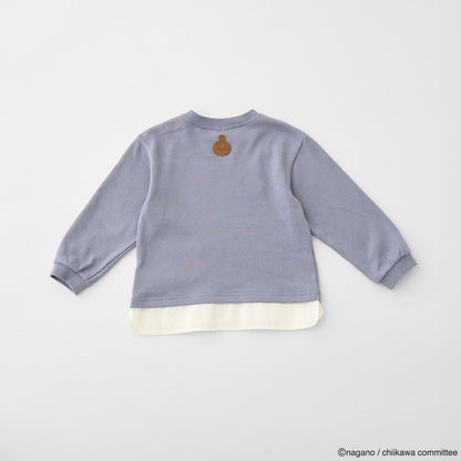 日本童裝 pe#main x【Chiikawa】假兩件衛衣 80-130cm 男童款 初生嬰兒 夏季 TOPS