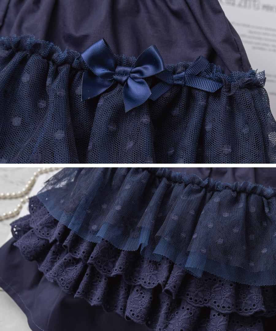 Japanese children's clothing panpantutu bow heart skirt 80-140cm girls summer dresses 