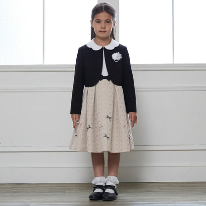 日本童裝 pe#main 禮服兩件套裝 110-130cm 女童款 冬季 OUTERWEAR DRESSES 面試/宴會/表演