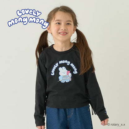 日本童裝 Ly# mine x Lovely MongMong 印花上衣 100-140cm 女童款 秋季 TOPS