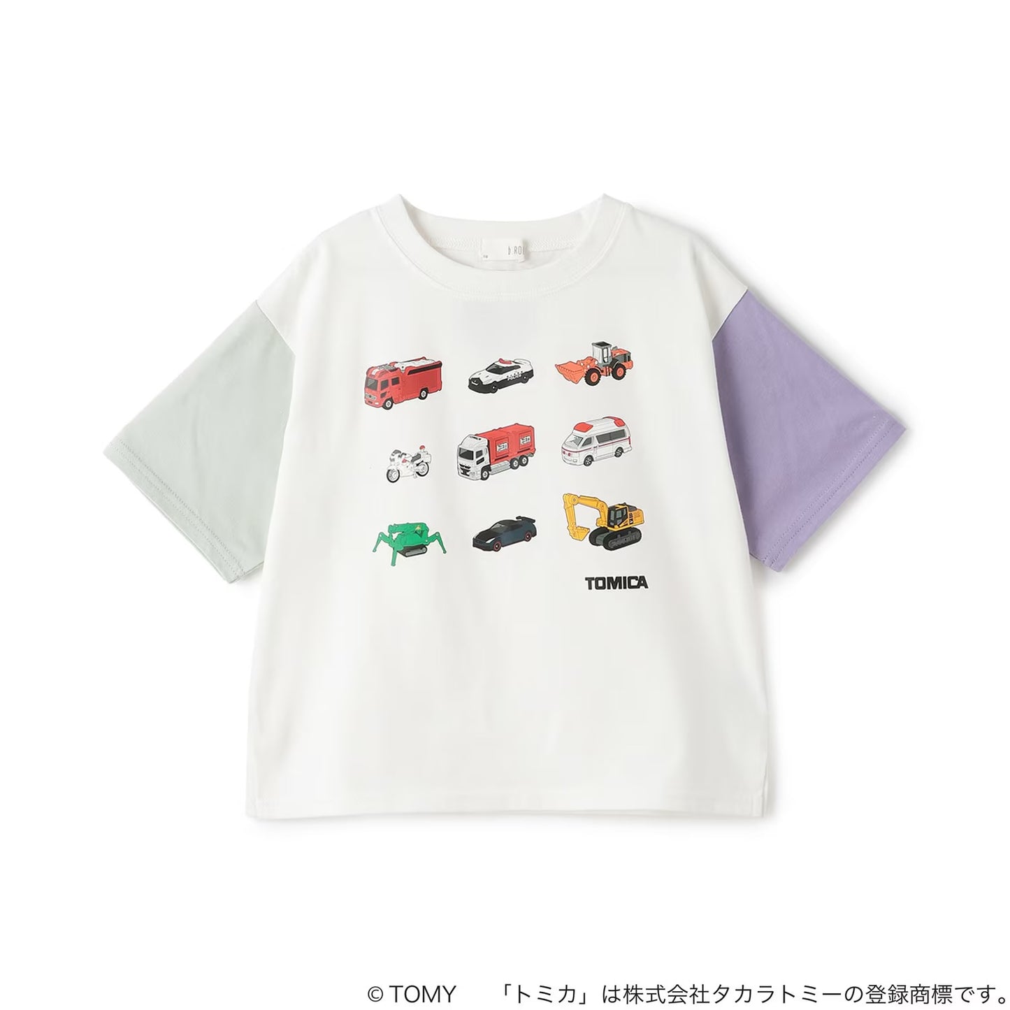 日本童裝 b・R# x Tomica 防污系列 速乾系列 防UV 印花上衣 90-130cm 男童款 夏季 TOPS