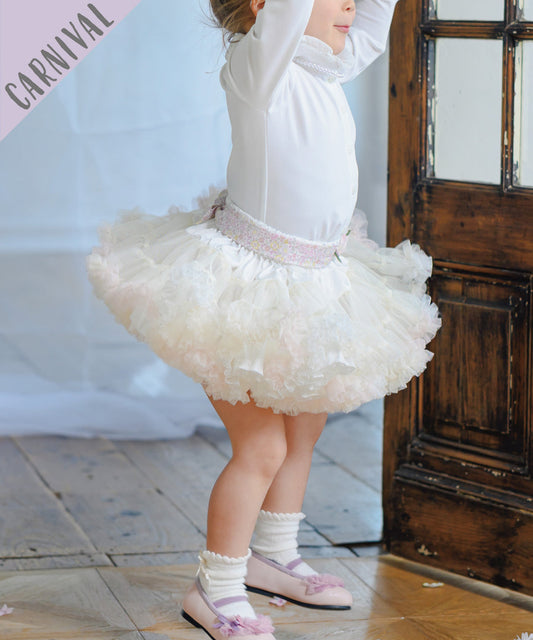 日本童裝 panpantutu 2Way雙面 純淨白色 tutu裙 70-135cm 女童款 初生嬰兒 夏季 SKIRTS