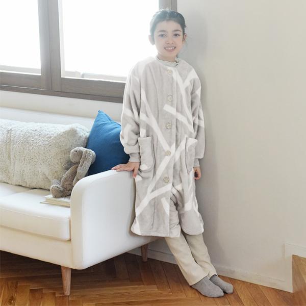 日本直送 超細纖維絨毛長袖睡袋/家居服 100-140cm 親子裝 男童款/女童款 秋冬季 睡袋系列