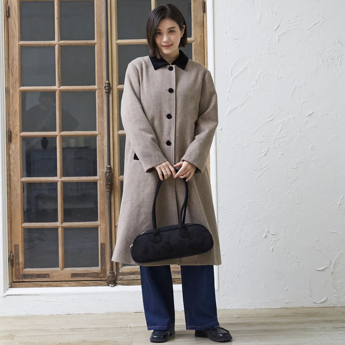 日本童裝 pe#main 雙排扣大褸 Free Size 親子裝 大人款 冬季 (適合香港平均溫度、寒冷天氣、溫度低天氣）OUTERWEAR 面試/宴會/表演 (副本)