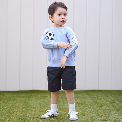 日本童裝 pe#main 球類貼花長袖上衣 80-130cm 男童款 夏季 TOPS
