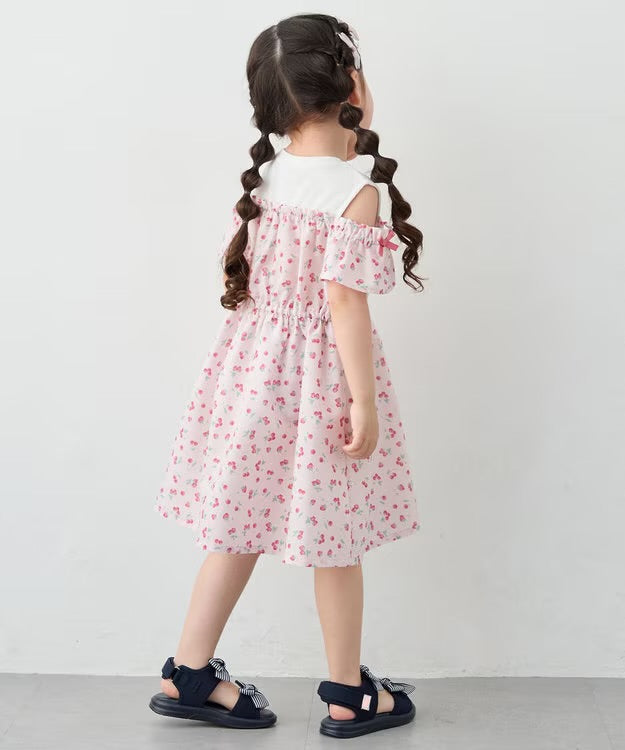 日本童裝 aF#a325 露肩連身裙 100-150cm 女童款 夏季 DRESSES