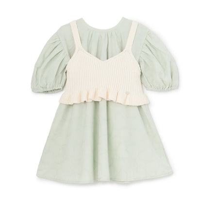 日本童裝 pe#main 針織吊帶及蕾絲連身裙套裝 80-130cm 女童款 夏季 TOPS DRESSES
