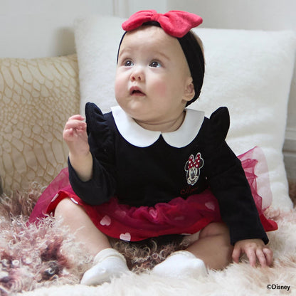 日本童裝 pe#main x Disney 絨毛薄紗拼接上衣 80-130cm 女童款 秋季 TOPS