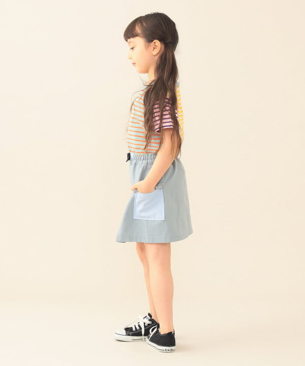 日本童裝 BEAMS mini 工裝百摺短裙 90-140cm 女童款 夏季 SKIRTS