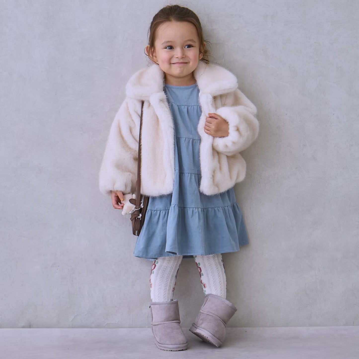 日本童裝 pe#main 人造毛皮外套 80-130cm 女童款 冬季 (適合香港平均溫度、寒冷天氣）OUTERWEAR