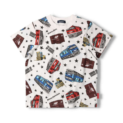 Moujonjon Japanese-made JR freight train tops (90-130cm) for boys, summer TOPS (Railway Series) 