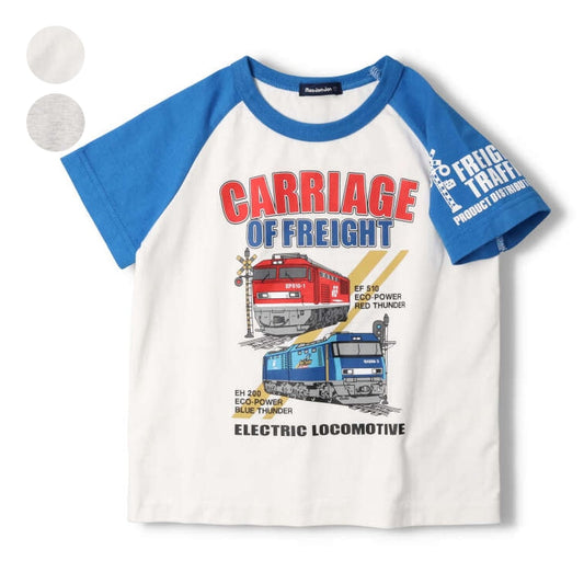 Japanese Moujonjon JR Freight Train Top 90-130cm Boys Summer TOPS Railway Series 